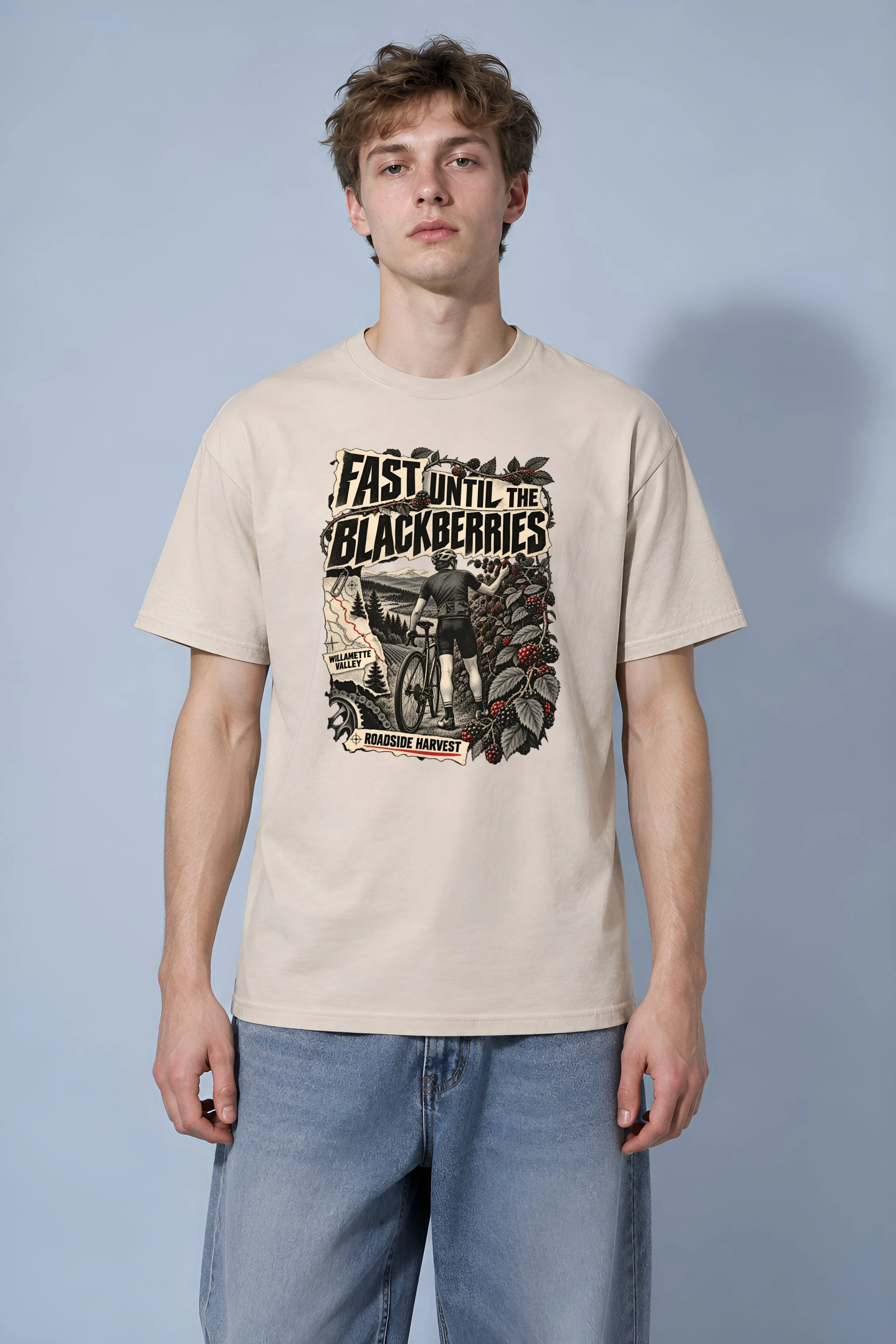 "Fast Until the Blackberries" Heavyweight Unisex Crewneck T-shirt