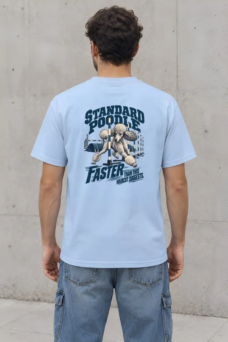 “Faster Than This Haircut Suggests” Heavyweight Unisex Crewneck T-shirt