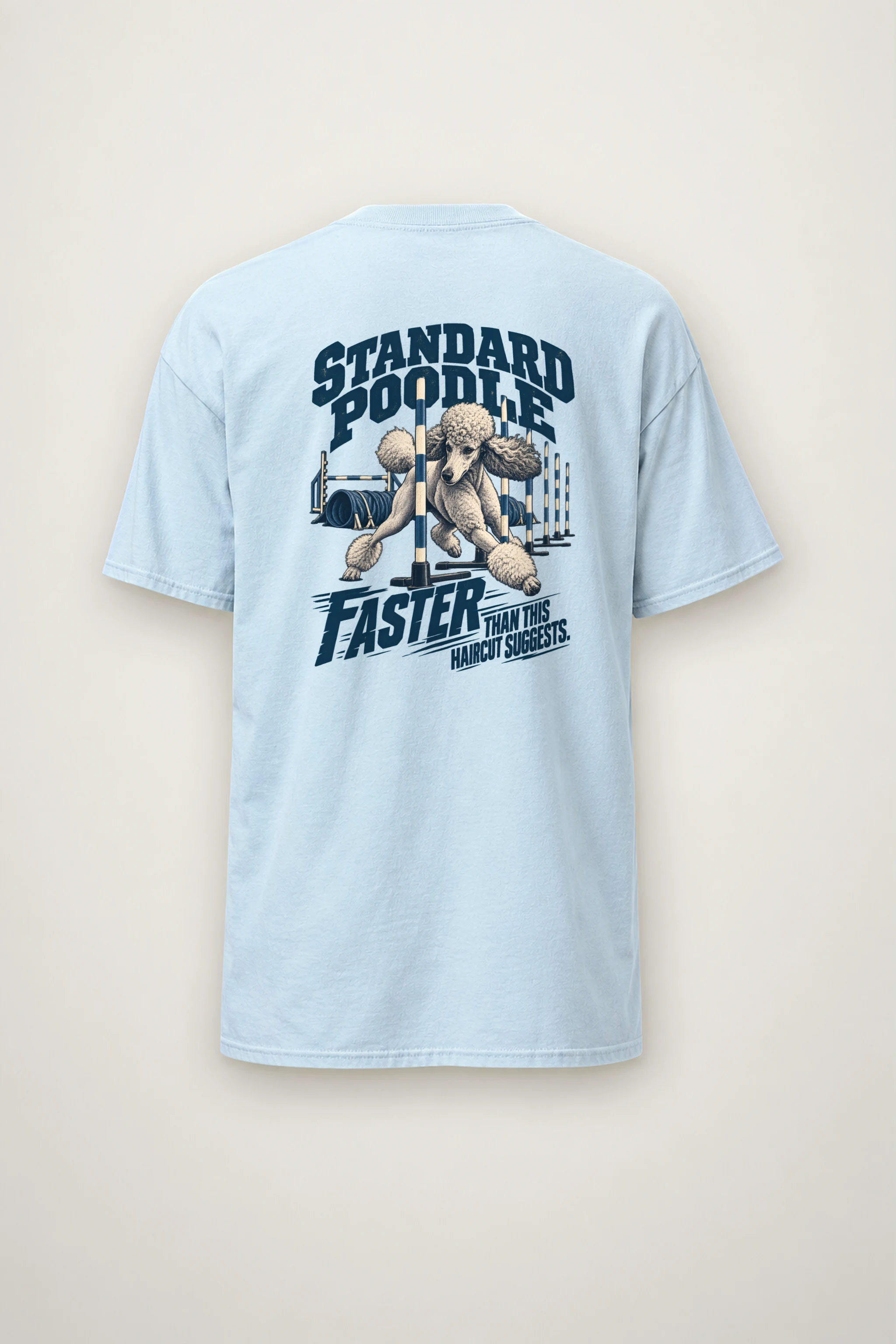 "Faster Than This Haircut Suggests" Heavyweight Unisex Crewneck T-shirt