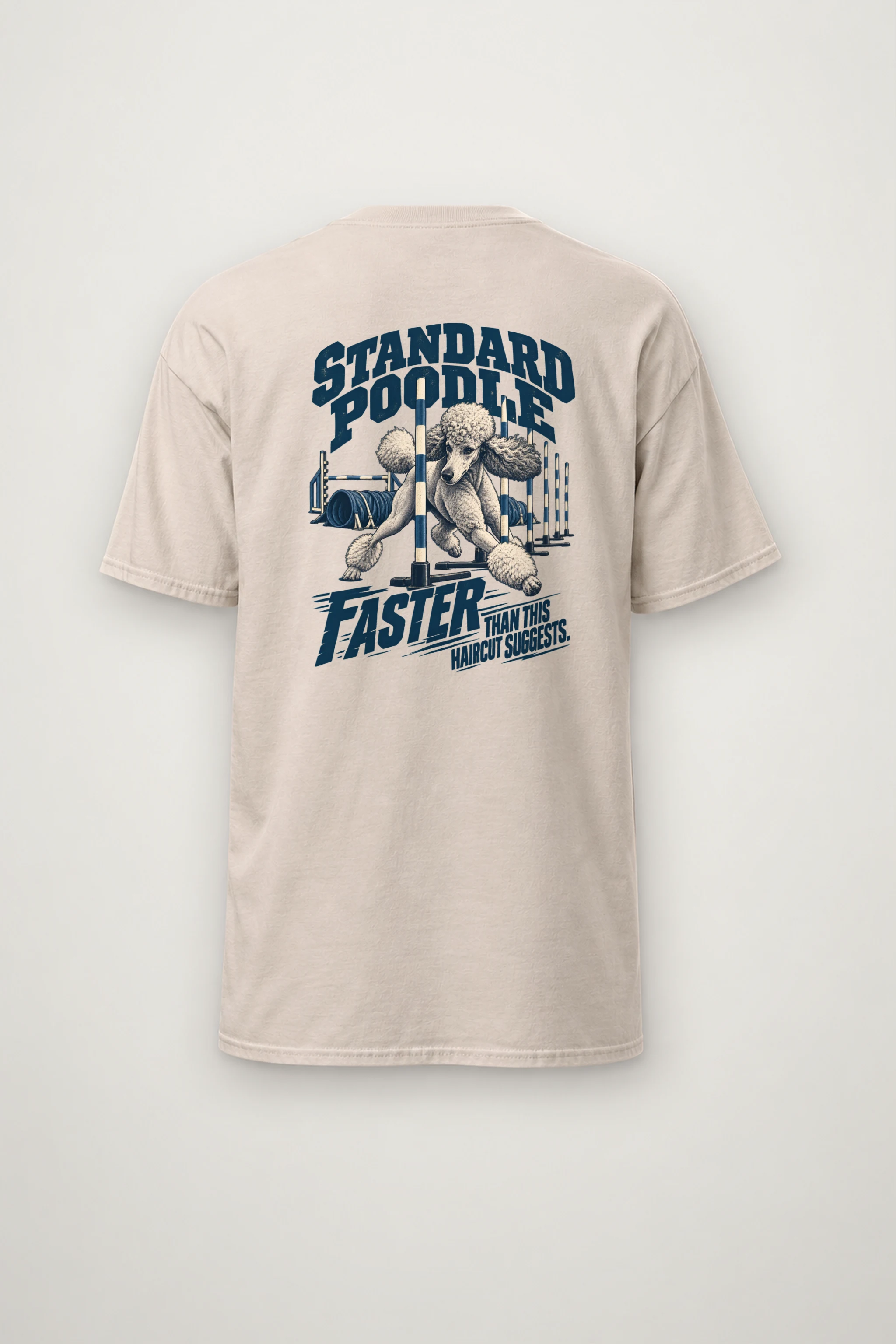 "Faster Than This Haircut Suggests" Heavyweight Unisex Crewneck T-shirt