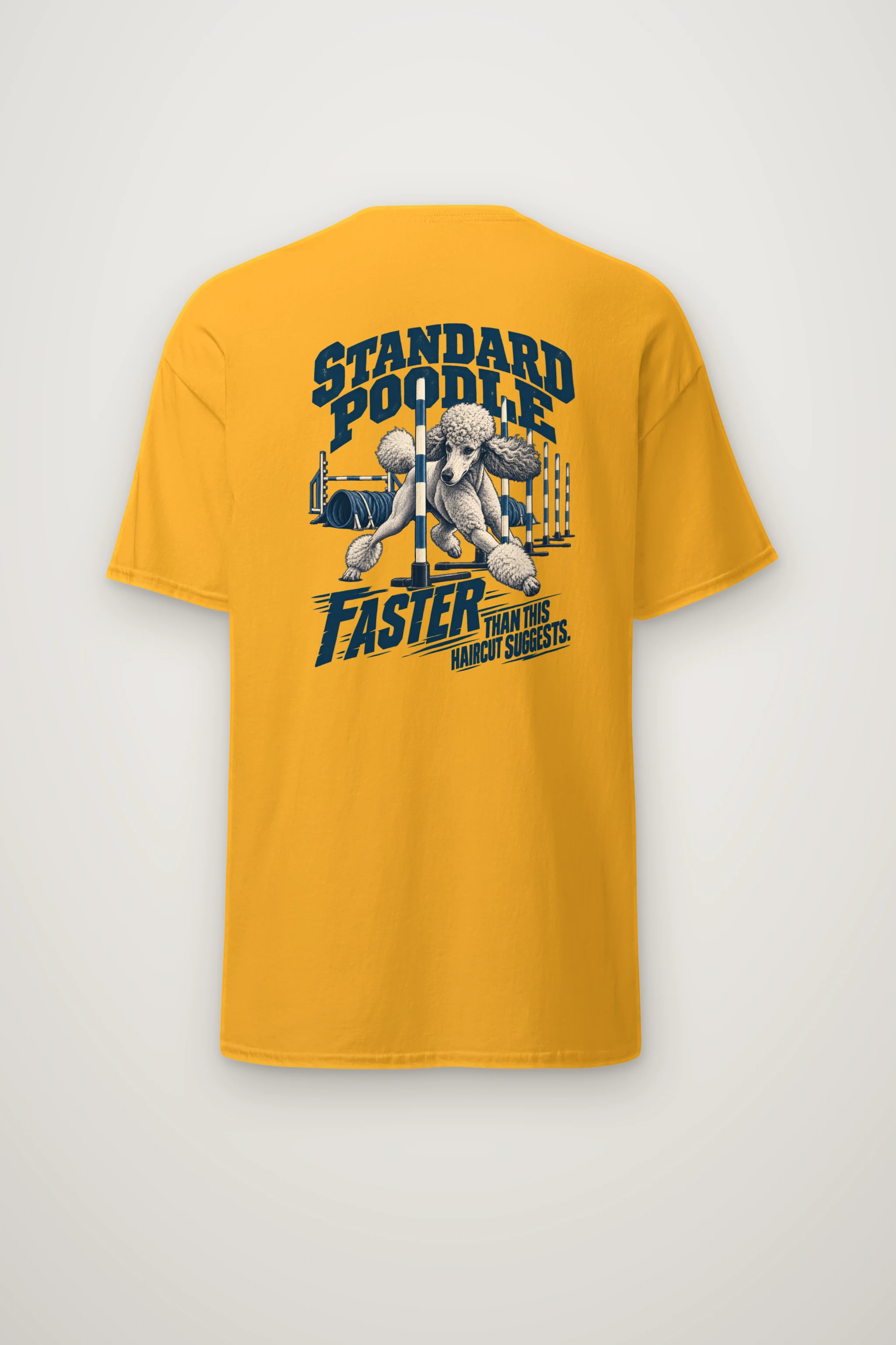 "Faster Than This Haircut Suggests" Heavyweight Unisex Crewneck T-shirt
