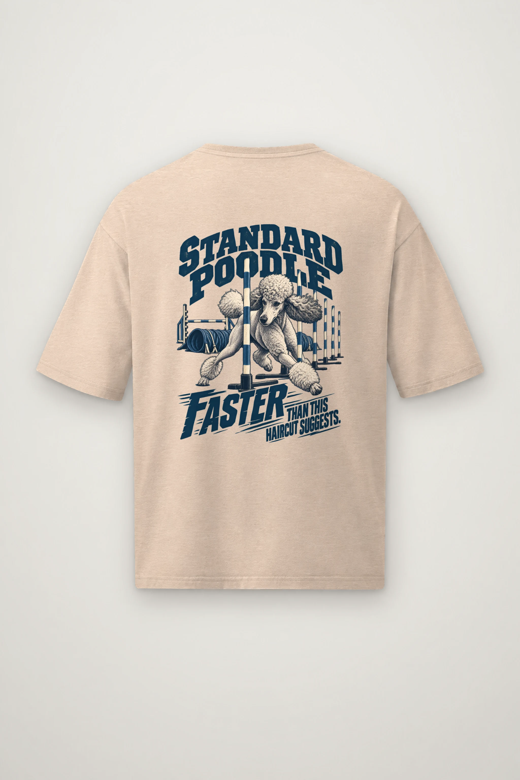 "Faster Than This Haircut Suggests" Men's Oversized Heavyweight Crewneck T-Shirt