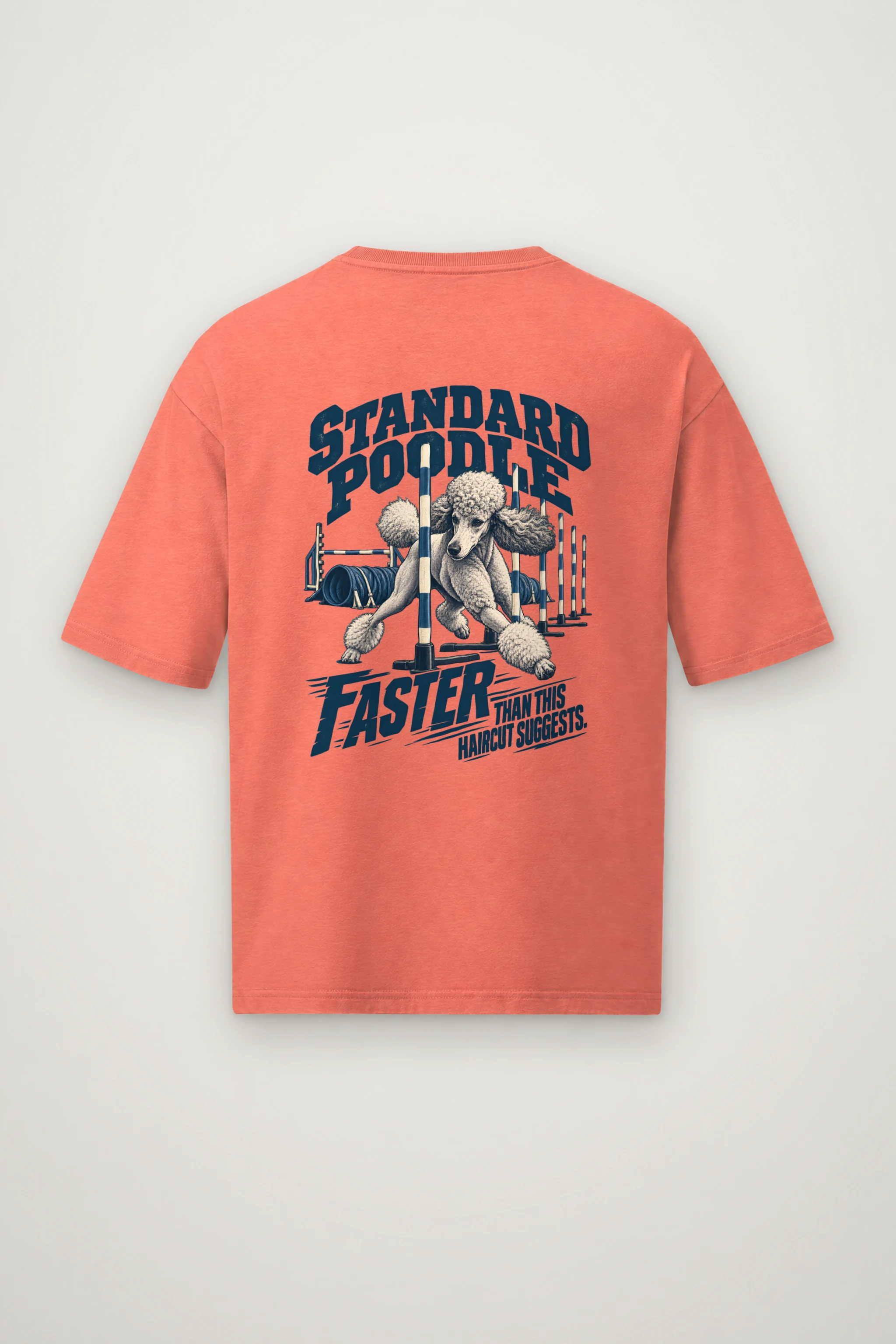 "Faster Than This Haircut Suggests" Men's Oversized Heavyweight Crewneck T-Shirt