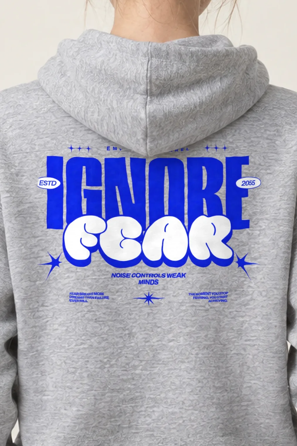"Fear Breaks Dreams" 1 Pullover Hoodie - the graphic up close