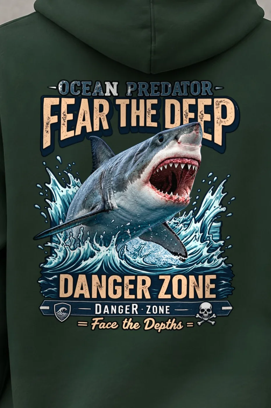 "Fear The Deep" Heavy Blend Unisex Pullover Hoodie