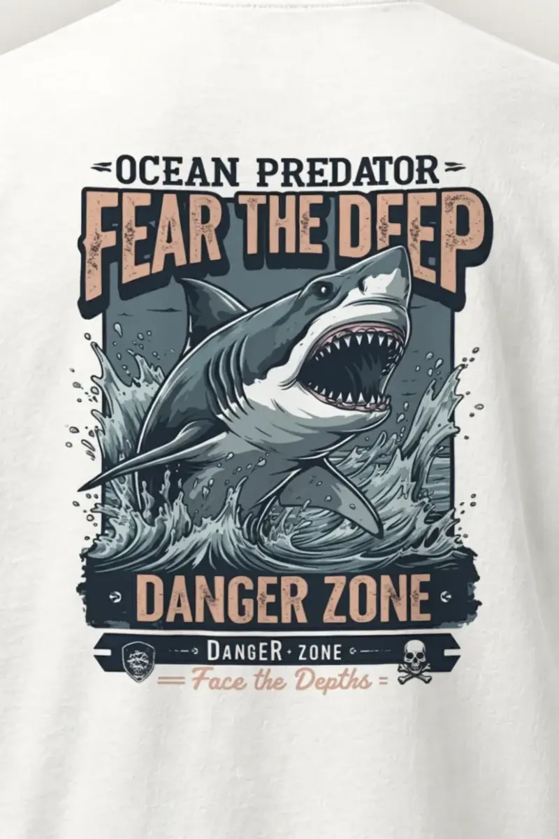 "Fear The Deep" Heavyweight Unisex Crewneck T-shirt