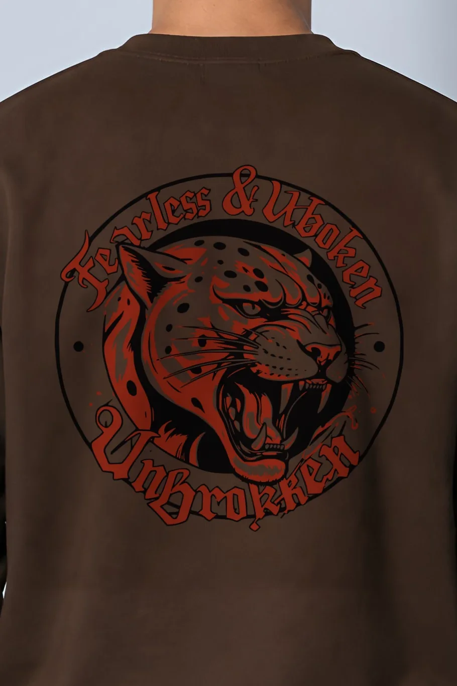 "Fearless & Woken UnBroken" 1 Crewneck Sweatshirt - the graphic up close