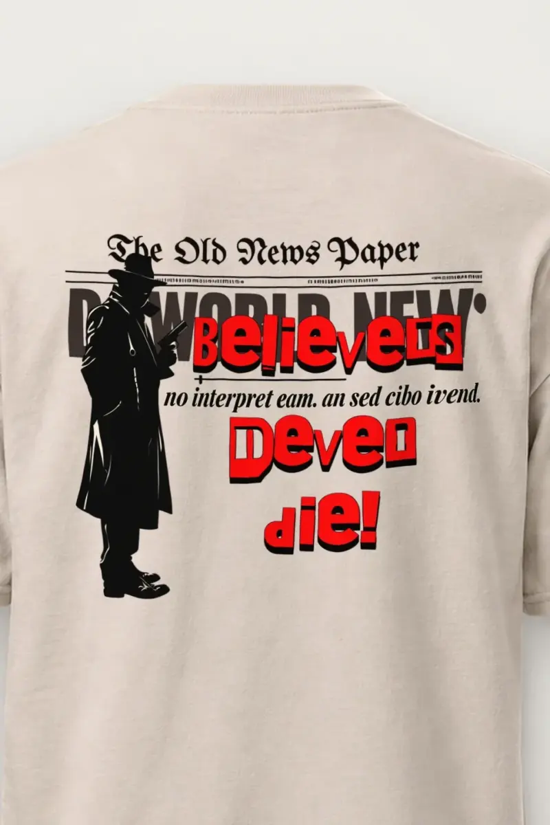 "Fedora Newspaper Reader" Heavyweight Unisex Crewneck T-shirt