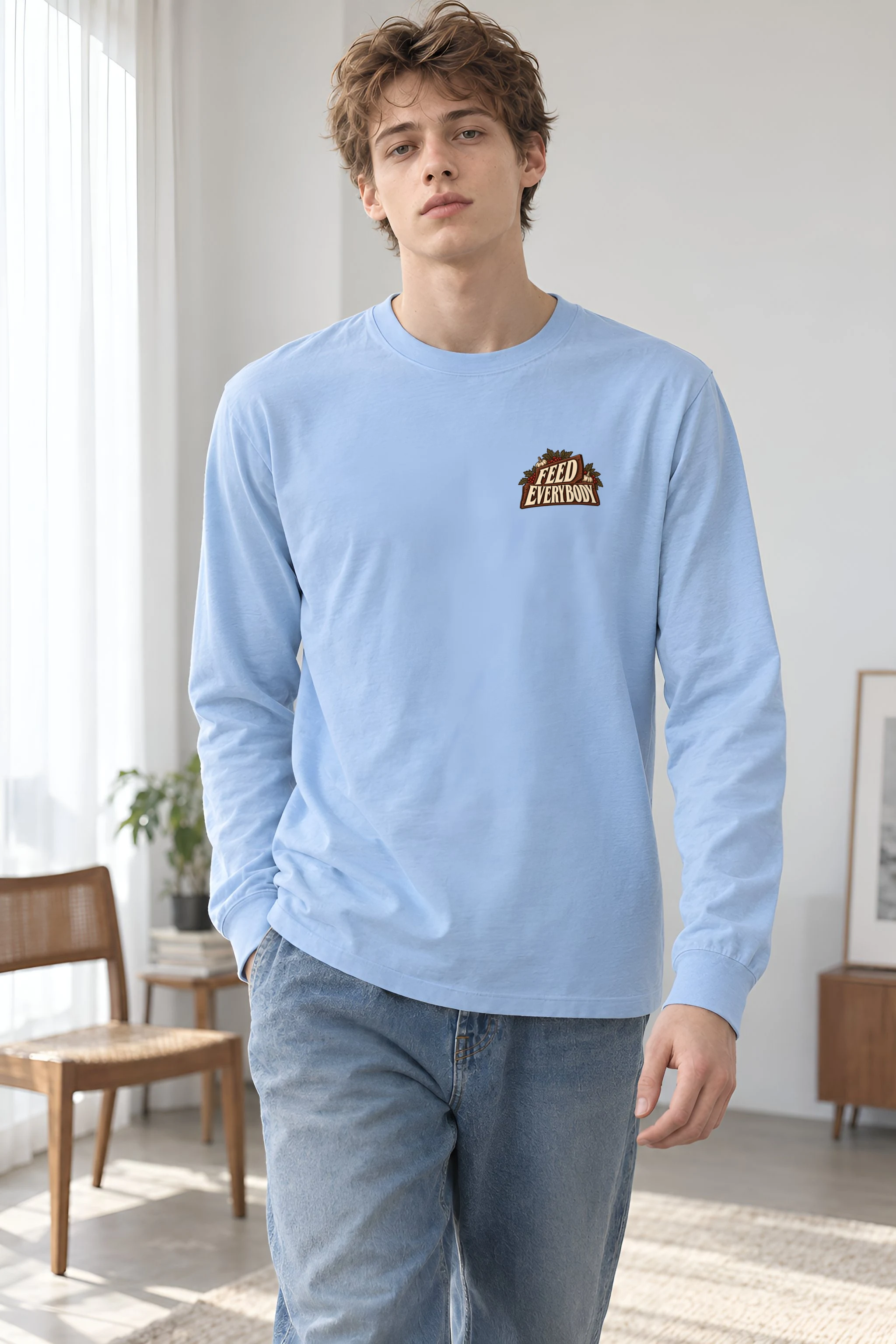 "Feed Everybody Extension Table" Unisex Longsleeve T-shirt