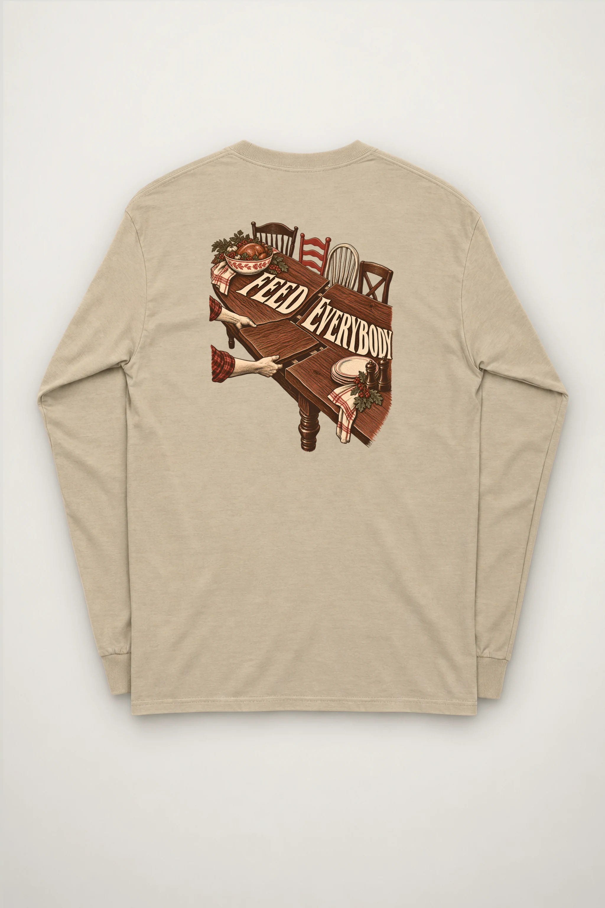 "Feed Everybody Extension Table" Unisex Longsleeve T-shirt