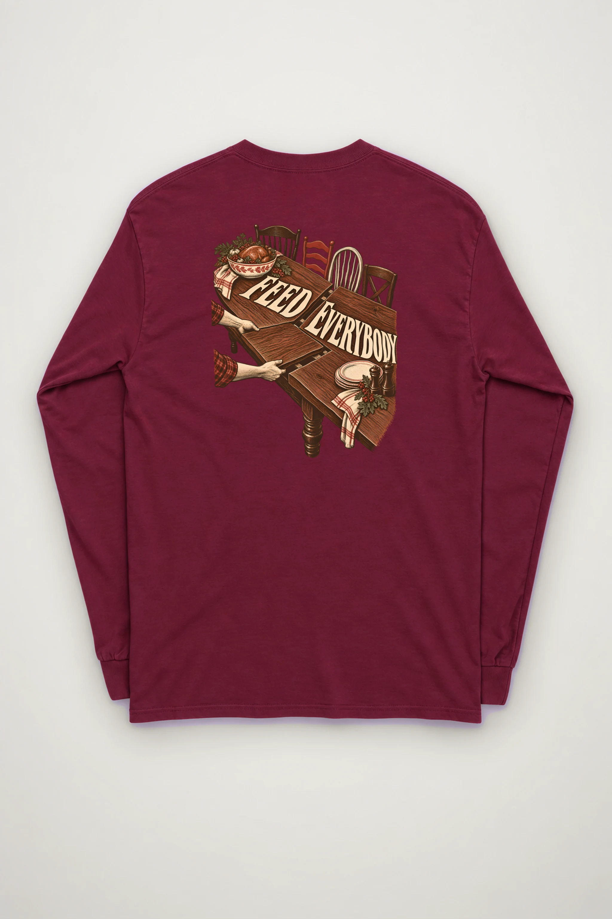 "Feed Everybody Extension Table" Unisex Longsleeve T-shirt