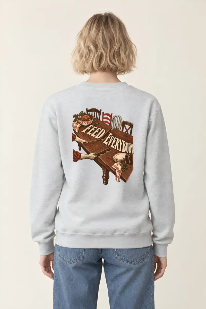 “Feed Everybody” Heavy Blend Unisex Crewneck Sweatshirt