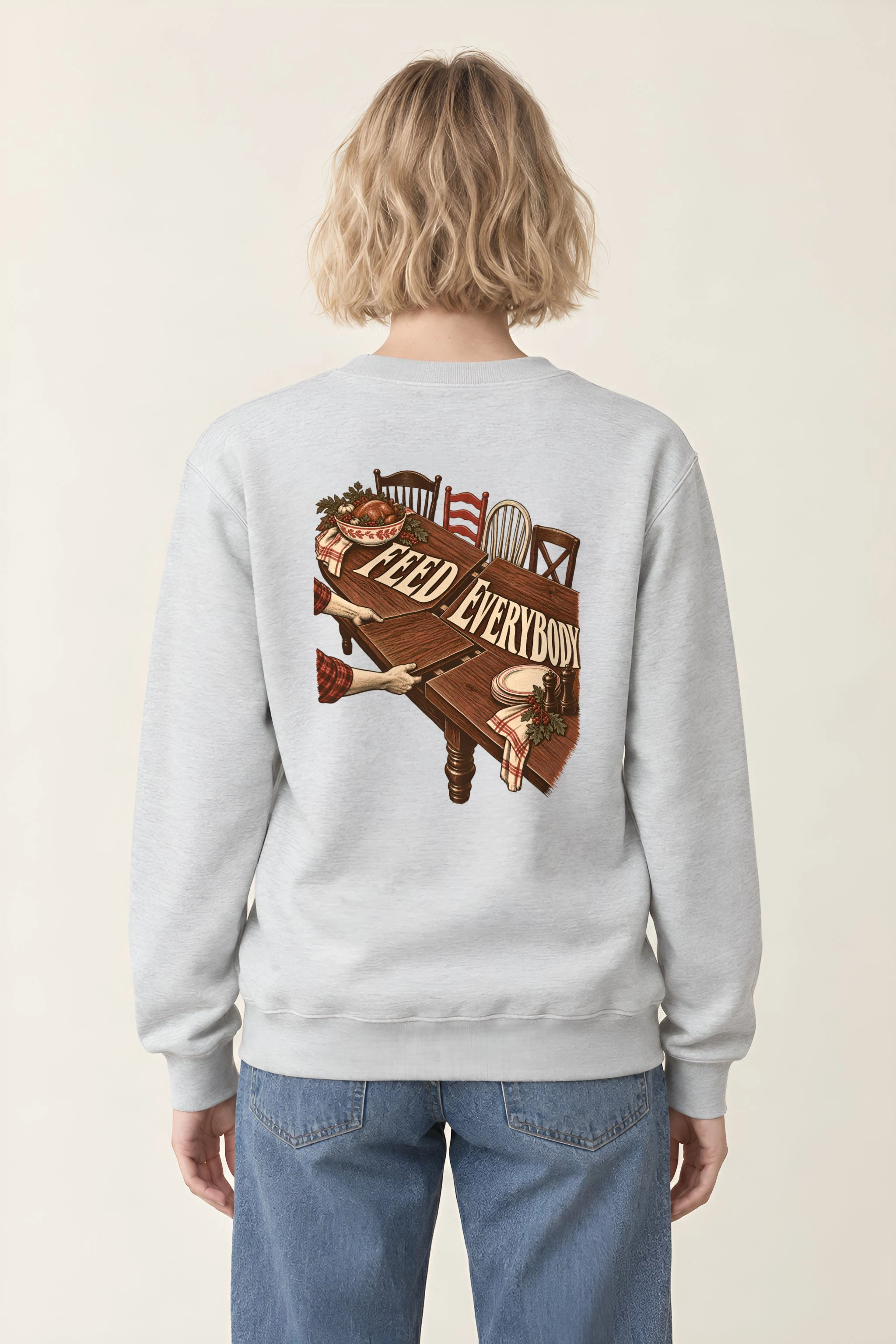 "Feed Everybody" Heavy Blend Unisex Crewneck Sweatshirt