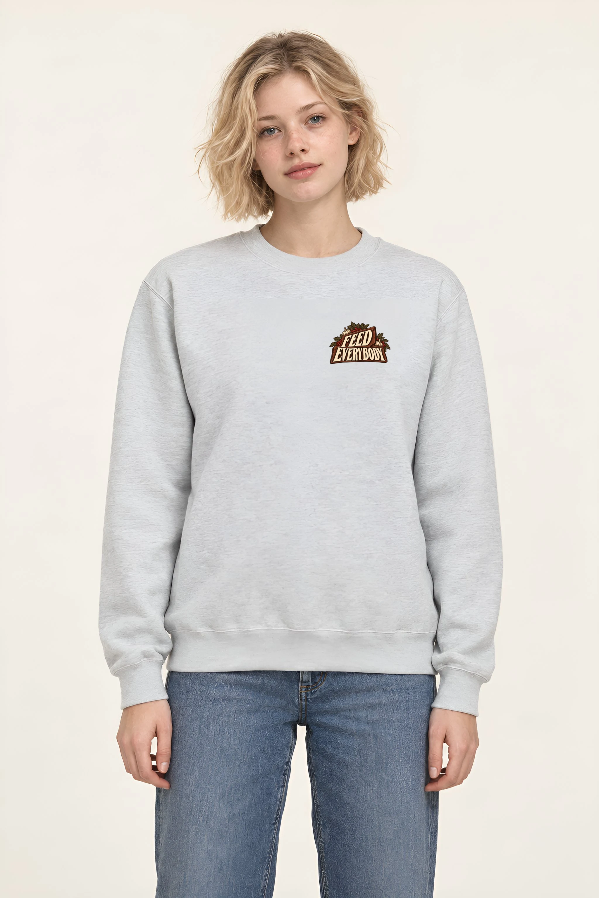 "Feed Everybody" Heavy Blend Unisex Crewneck Sweatshirt