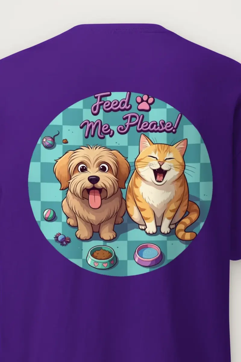 "Feed Me, Please!" Heavyweight Unisex Crewneck T-shirt