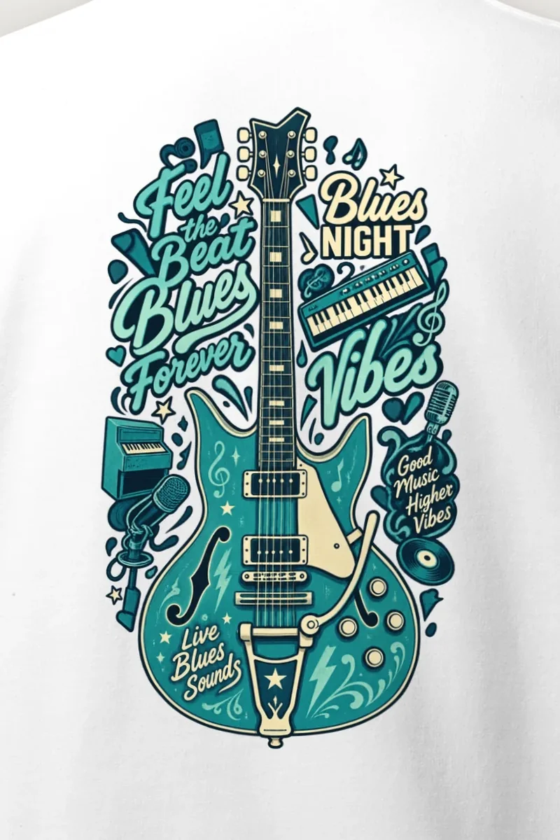 "Feel The Beat Blues" Heavy Blend Unisex Crewneck Sweatshirt