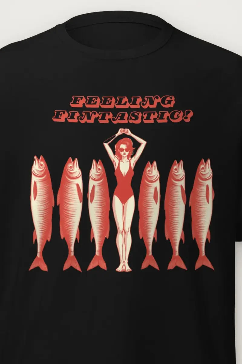 "Feeling Fintastic" Heavyweight Unisex Crewneck T-shirt