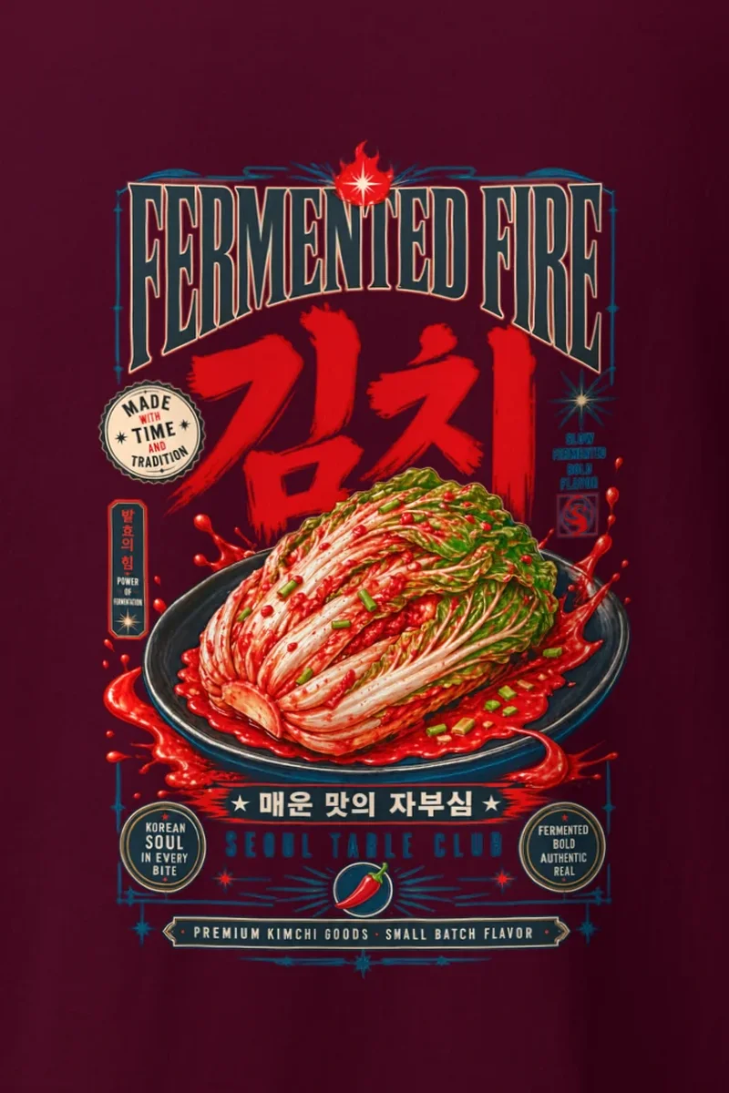 "Fermented Fire Kimchi" Heavyweight Unisex Crewneck T-shirt
