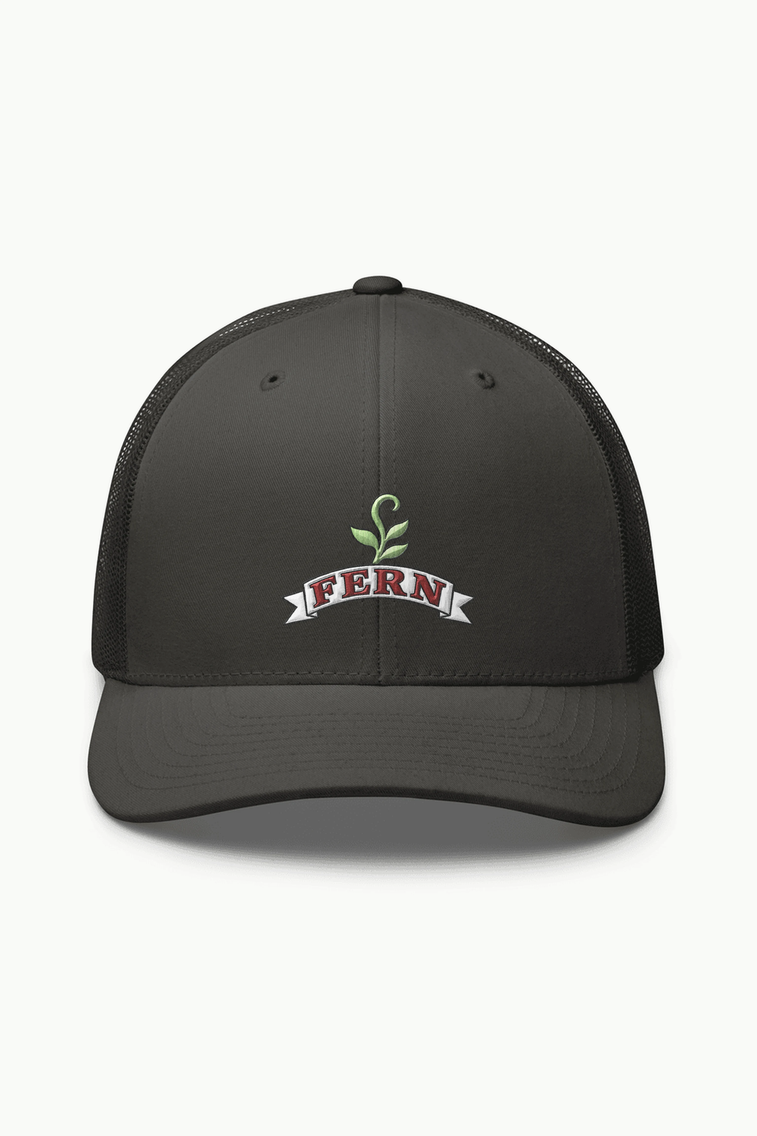 "FERN" Retro Trucker Cap · Embroidered