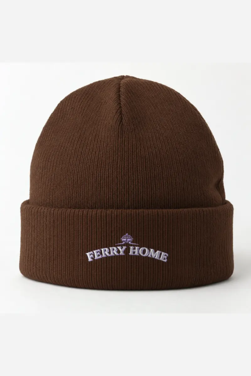 "Ferry Home" Cuffed Beanie · Embroidered