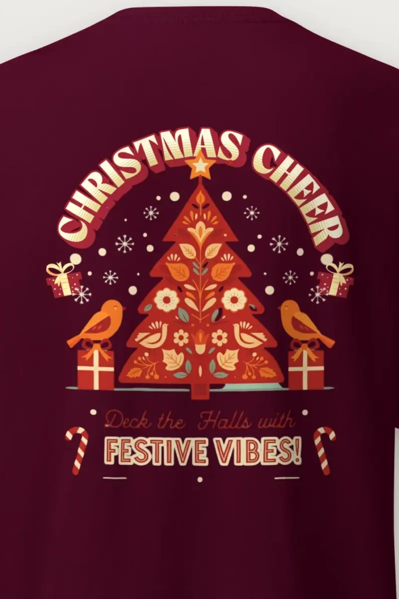 "Festive Vibes" Heavyweight Unisex Crewneck T-shirt
