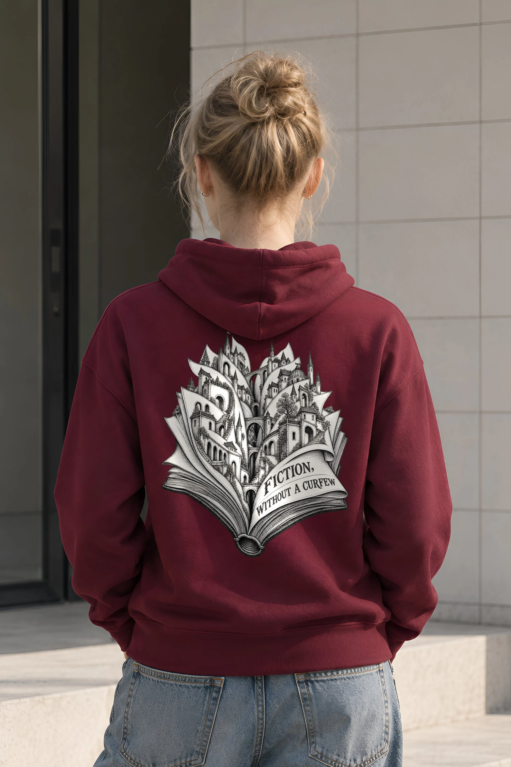 "Fiction, Without a Curfew" Heavy Blend Unisex Pullover Hoodie