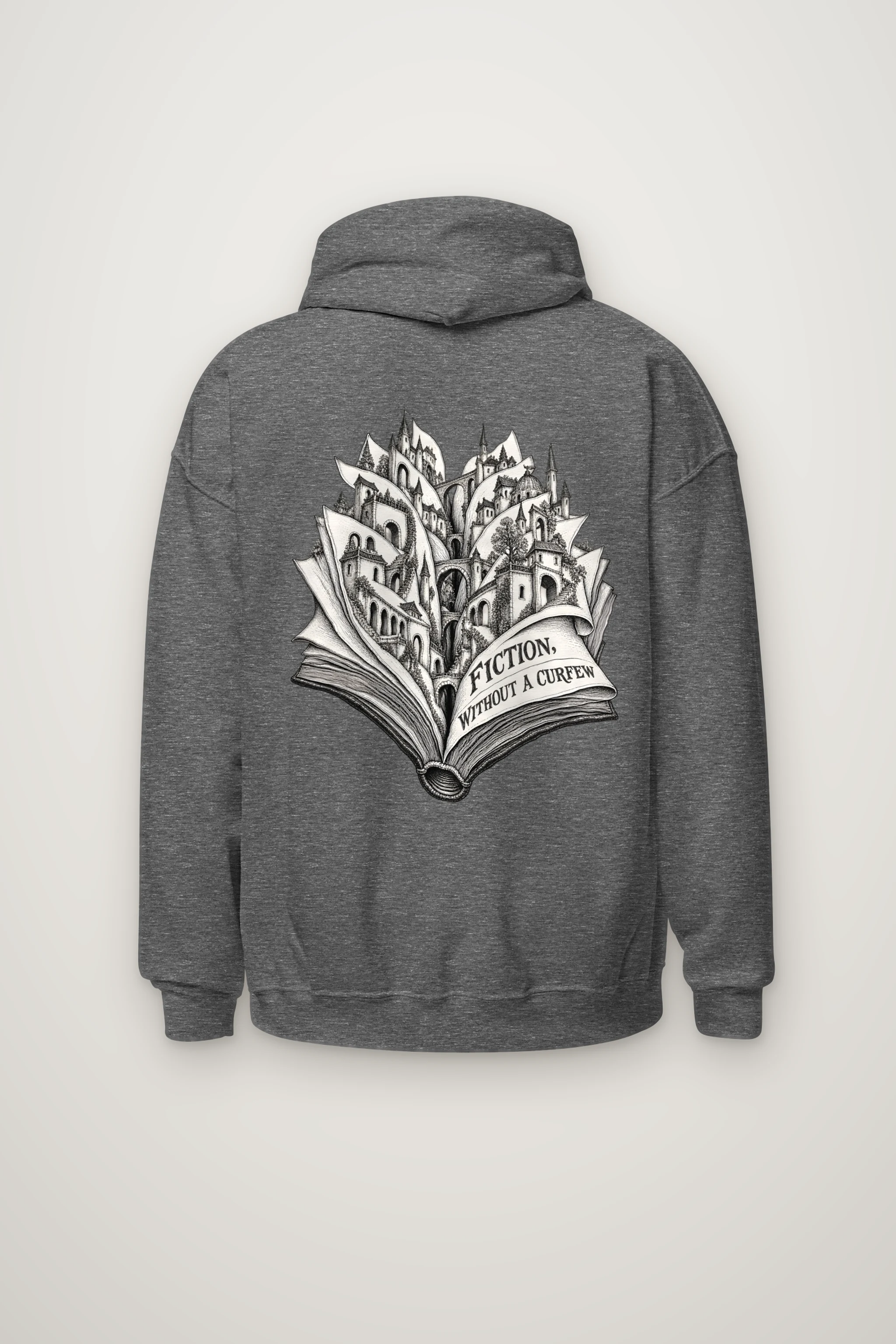 "Fiction, Without a Curfew" Heavy Blend Unisex Pullover Hoodie