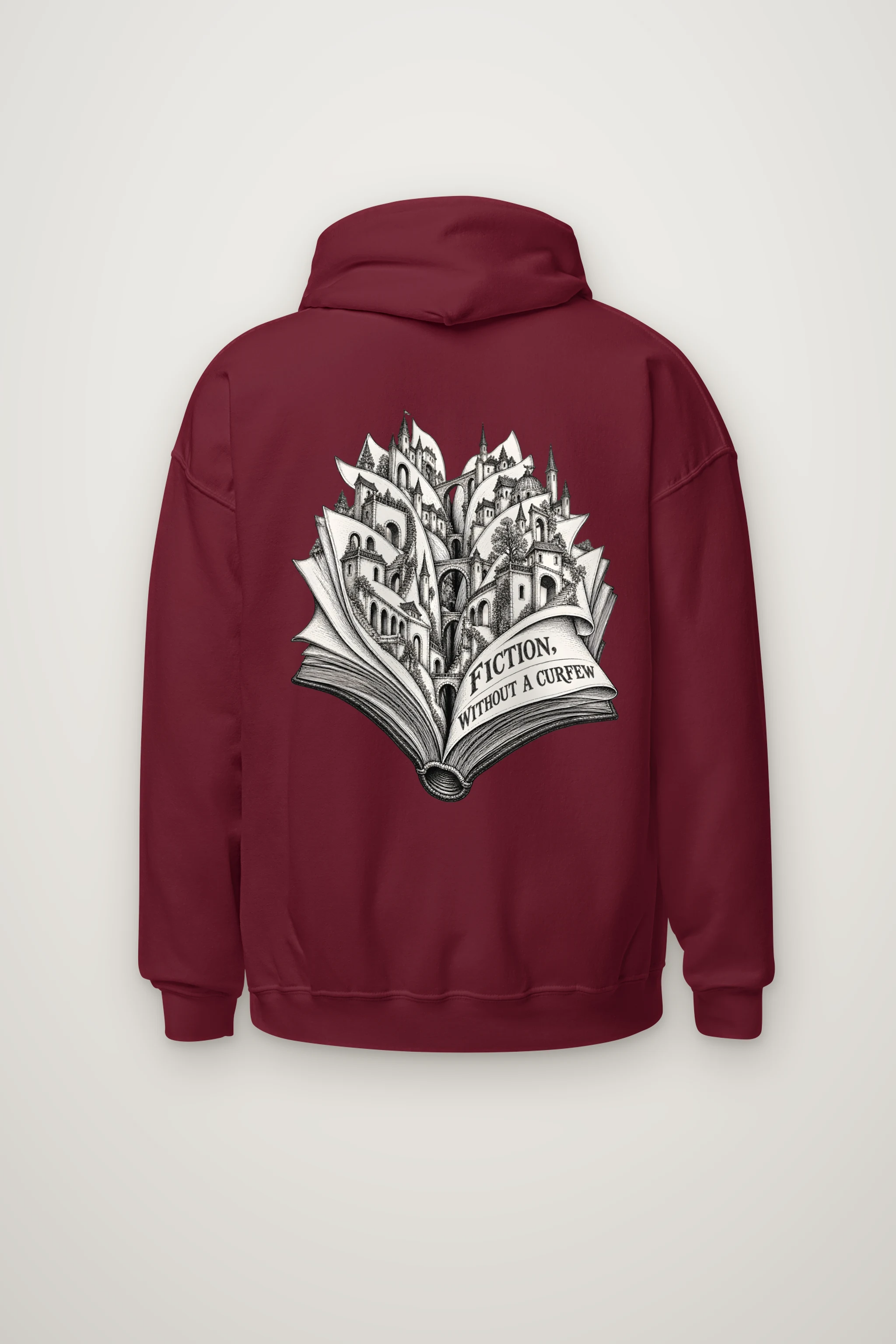 "Fiction, Without a Curfew" Heavy Blend Unisex Pullover Hoodie