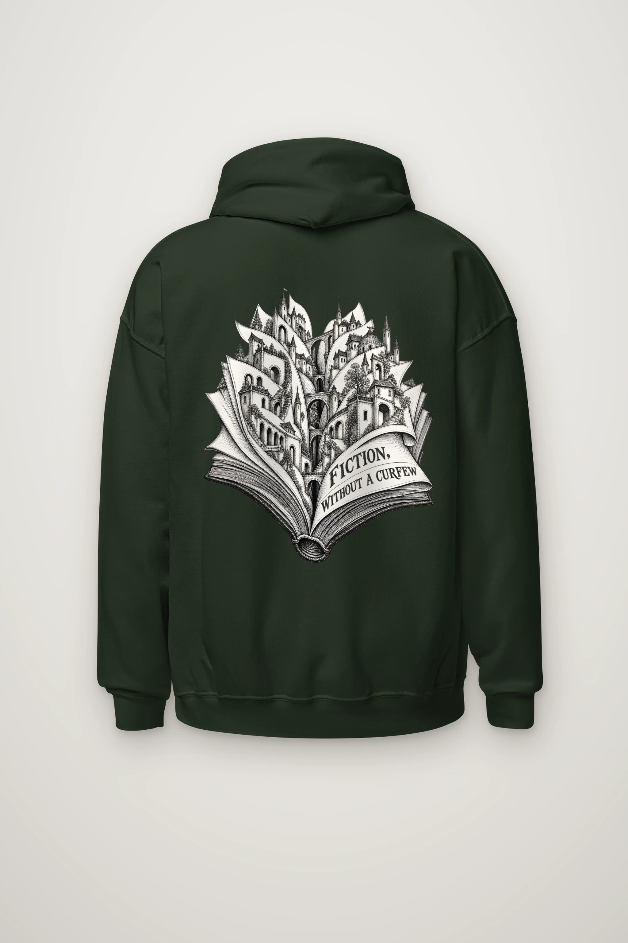 "Fiction, Without a Curfew" Heavy Blend Unisex Pullover Hoodie