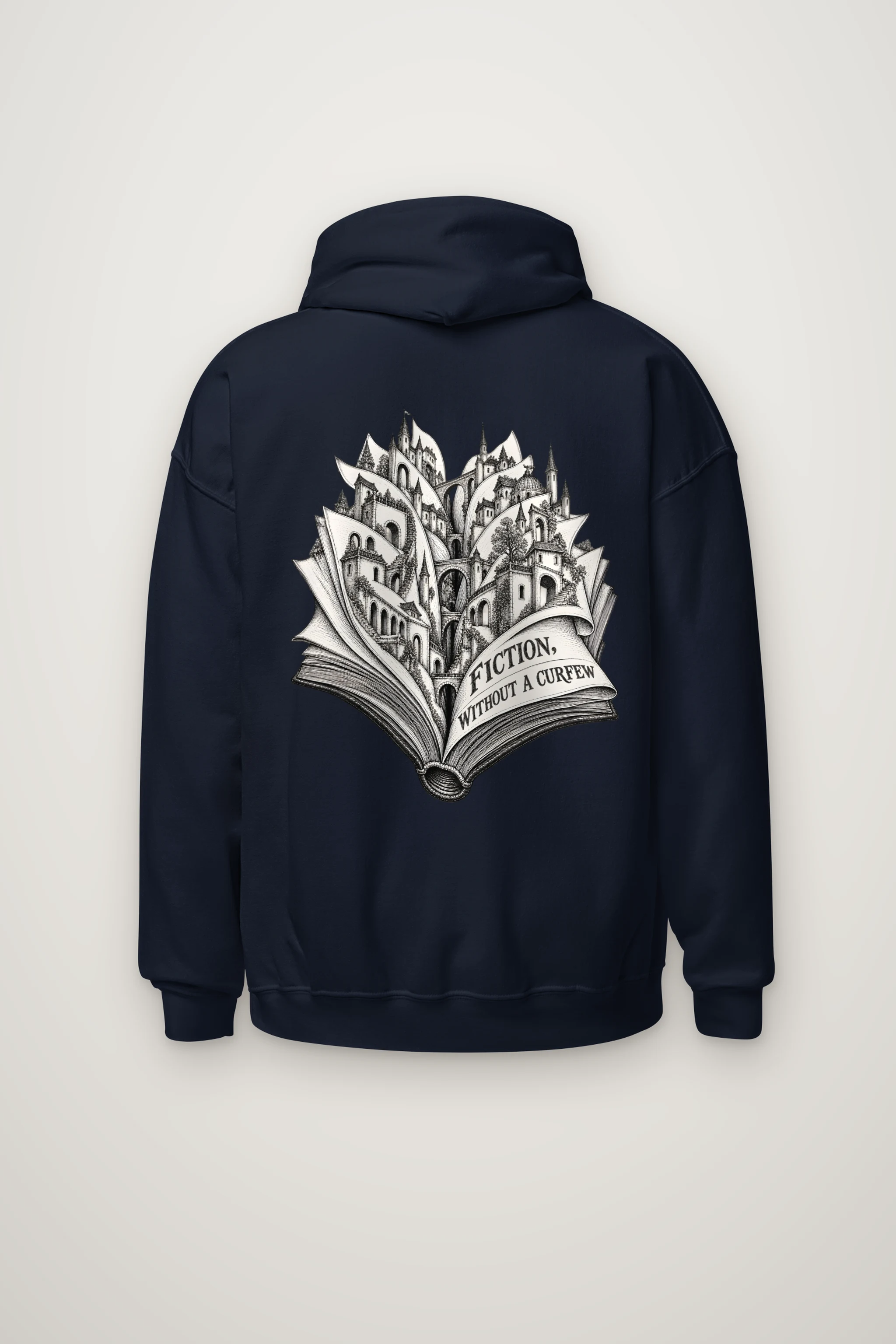 "Fiction, Without a Curfew" Heavy Blend Unisex Pullover Hoodie