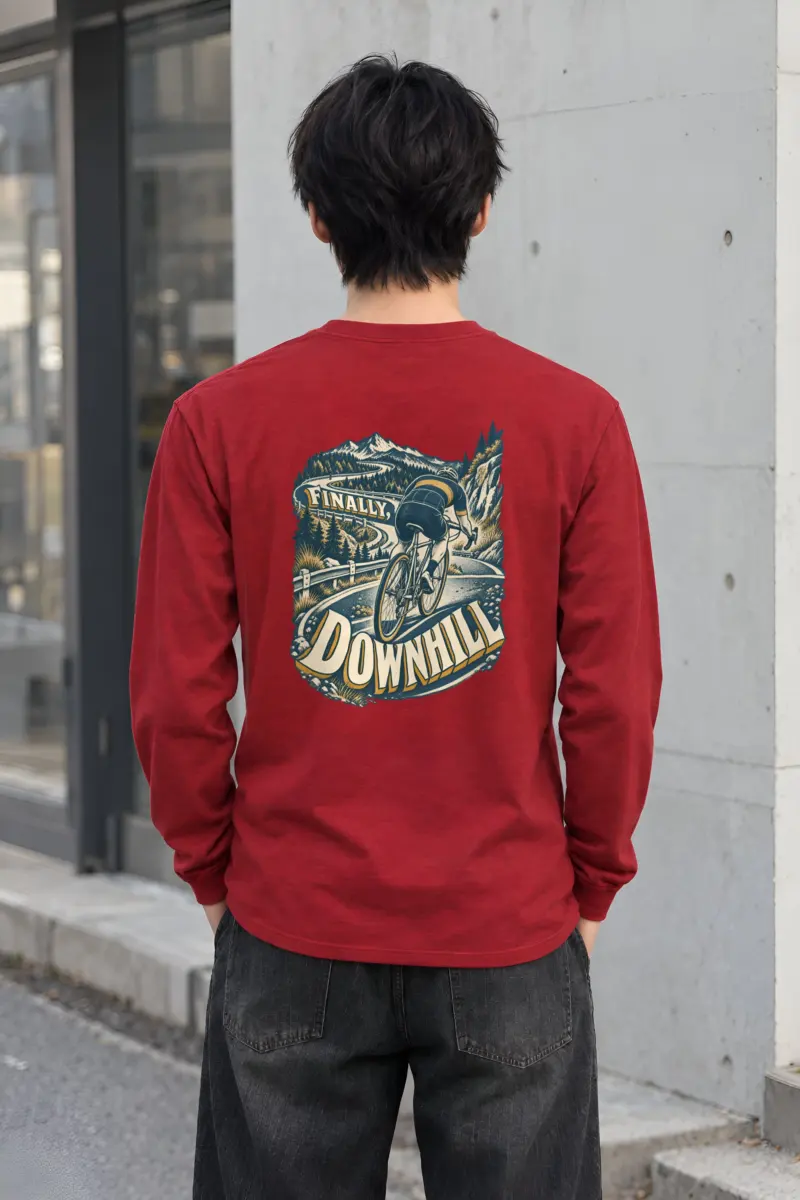 “Finally, Downhill” Unisex Longsleeve T-shirt