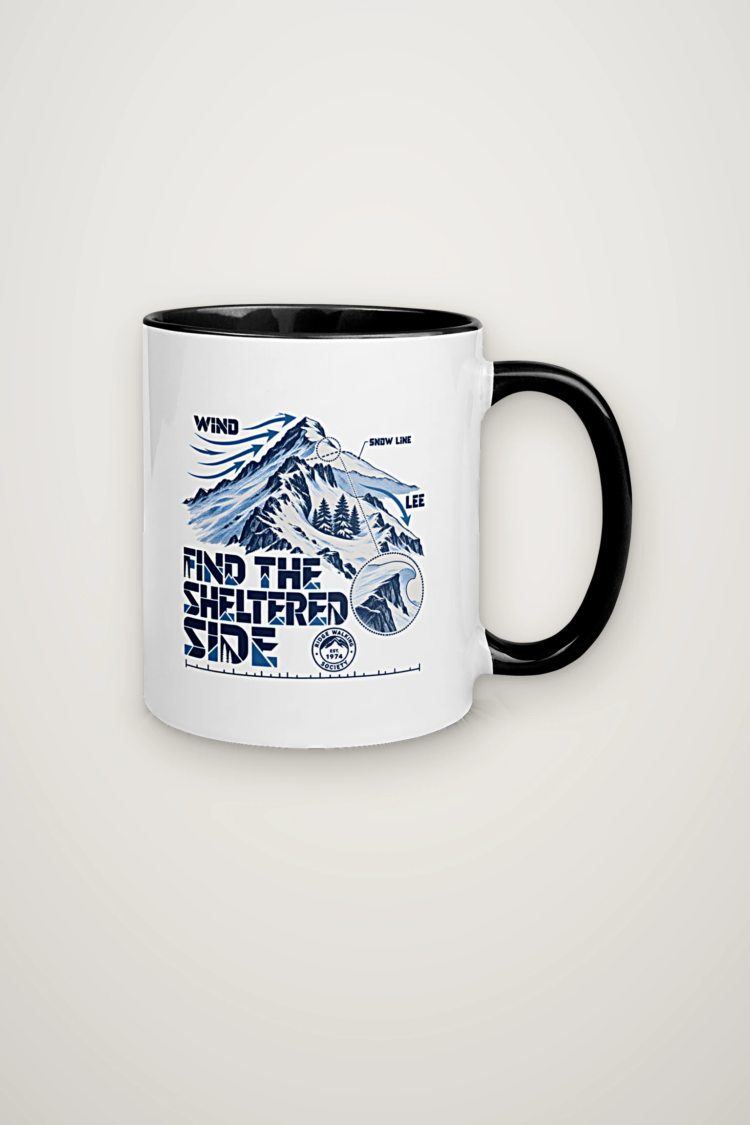 "Find the Sheltered Side" 11oz Ceramic Mug