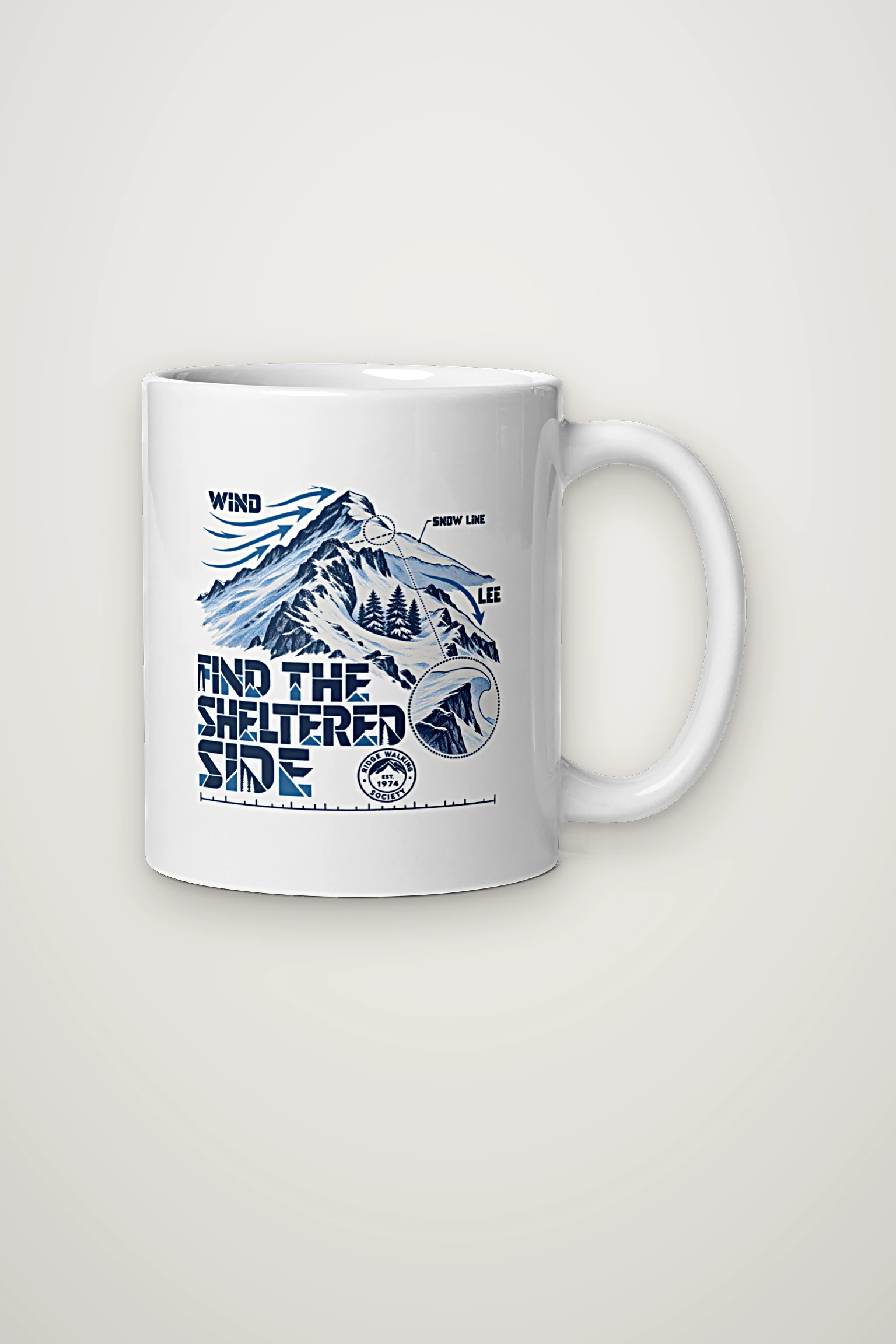 "Find the Sheltered Side" 11oz Ceramic Mug