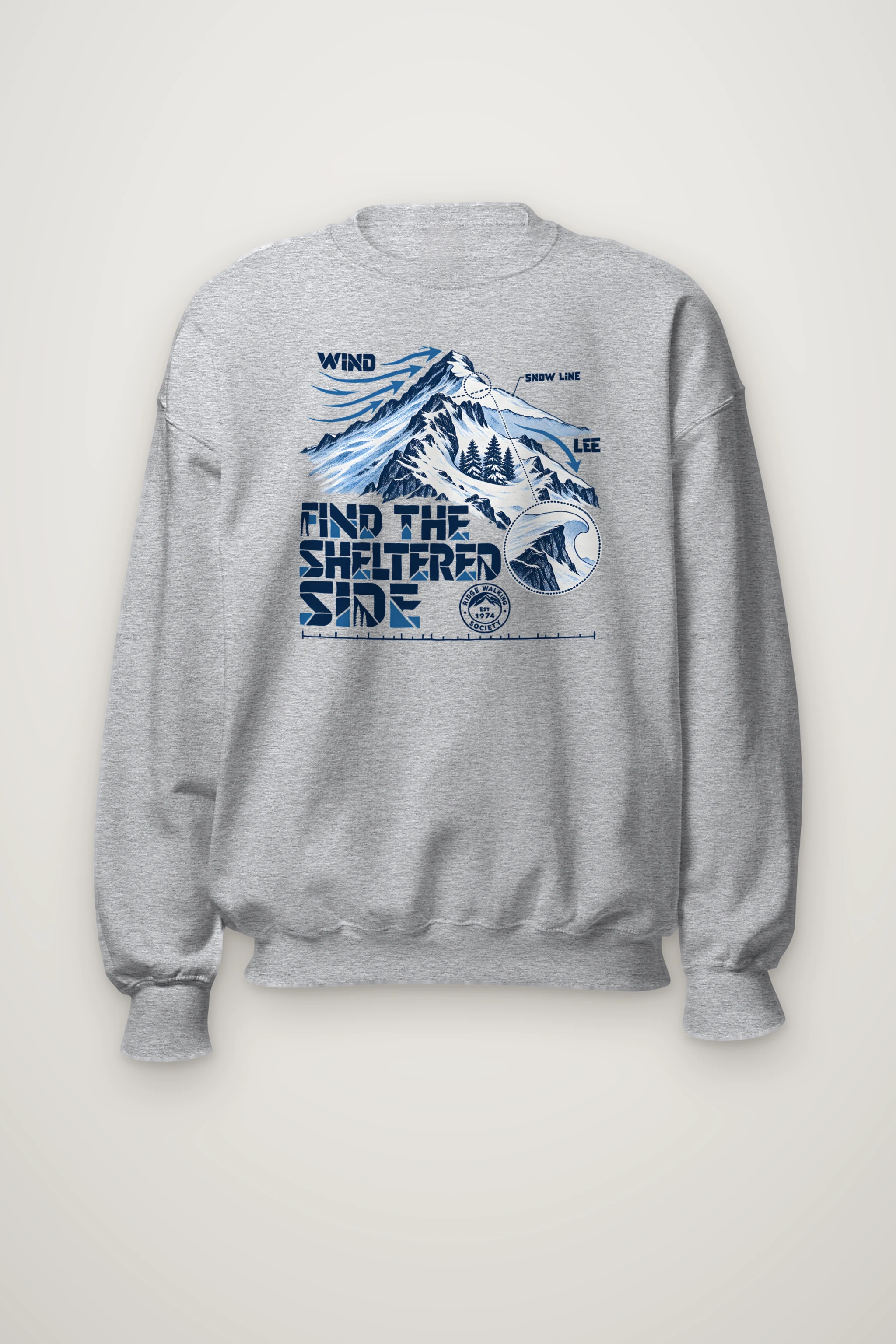 "Find the Sheltered Side" Heavy Blend Unisex Crewneck Sweatshirt