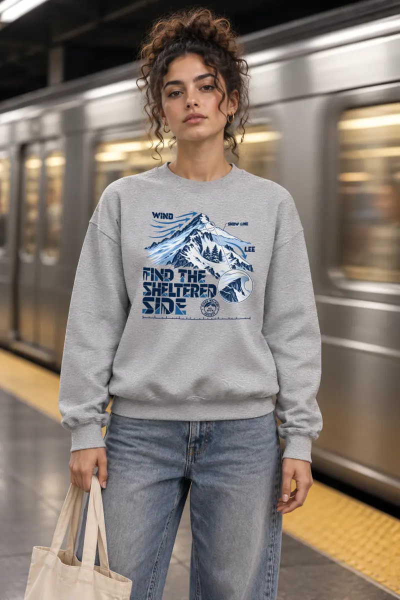 "Find the Sheltered Side" Heavy Blend Unisex Crewneck Sweatshirt
