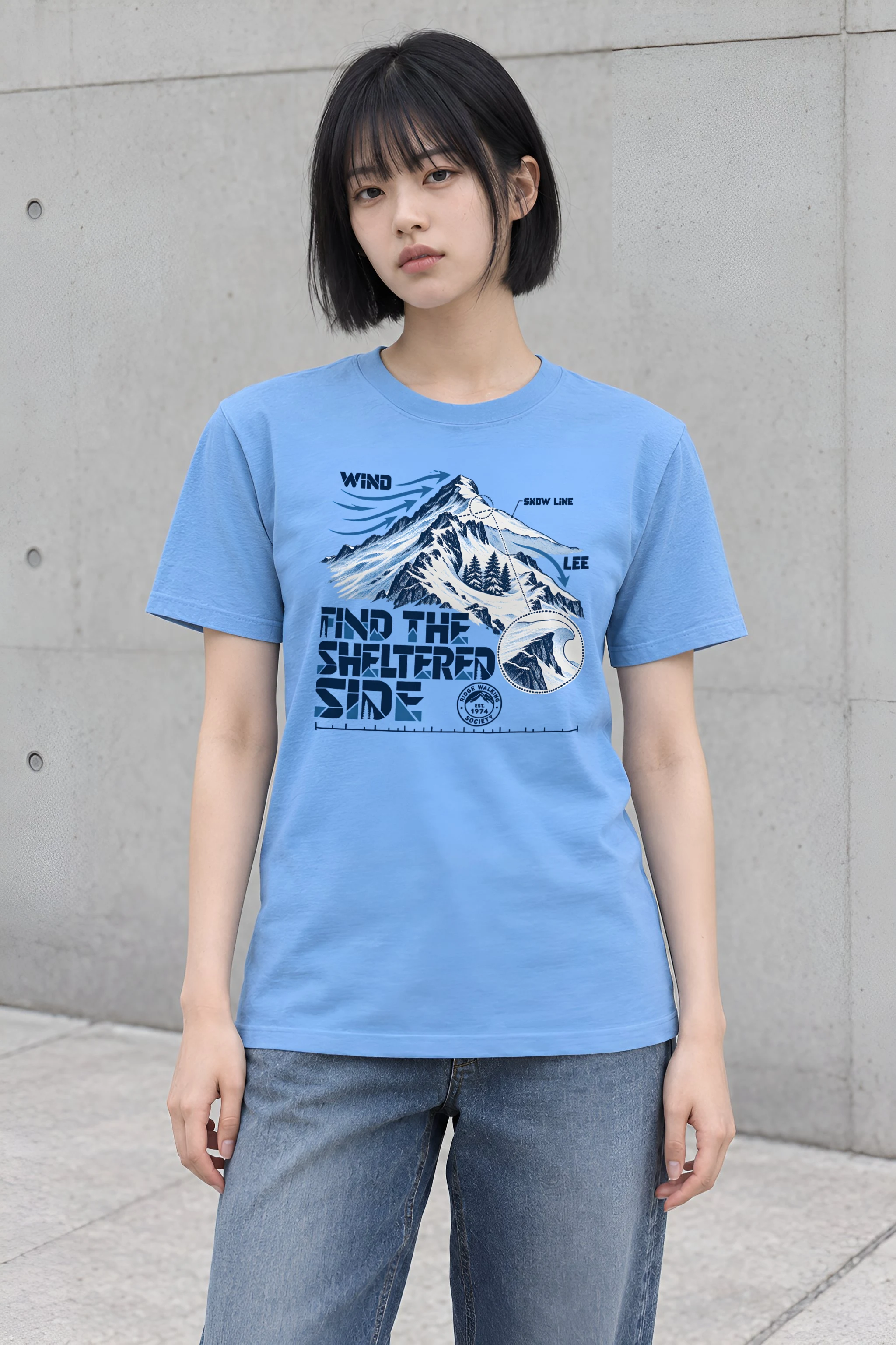 "Find the Sheltered Side" Heavyweight Unisex Crewneck T-shirt