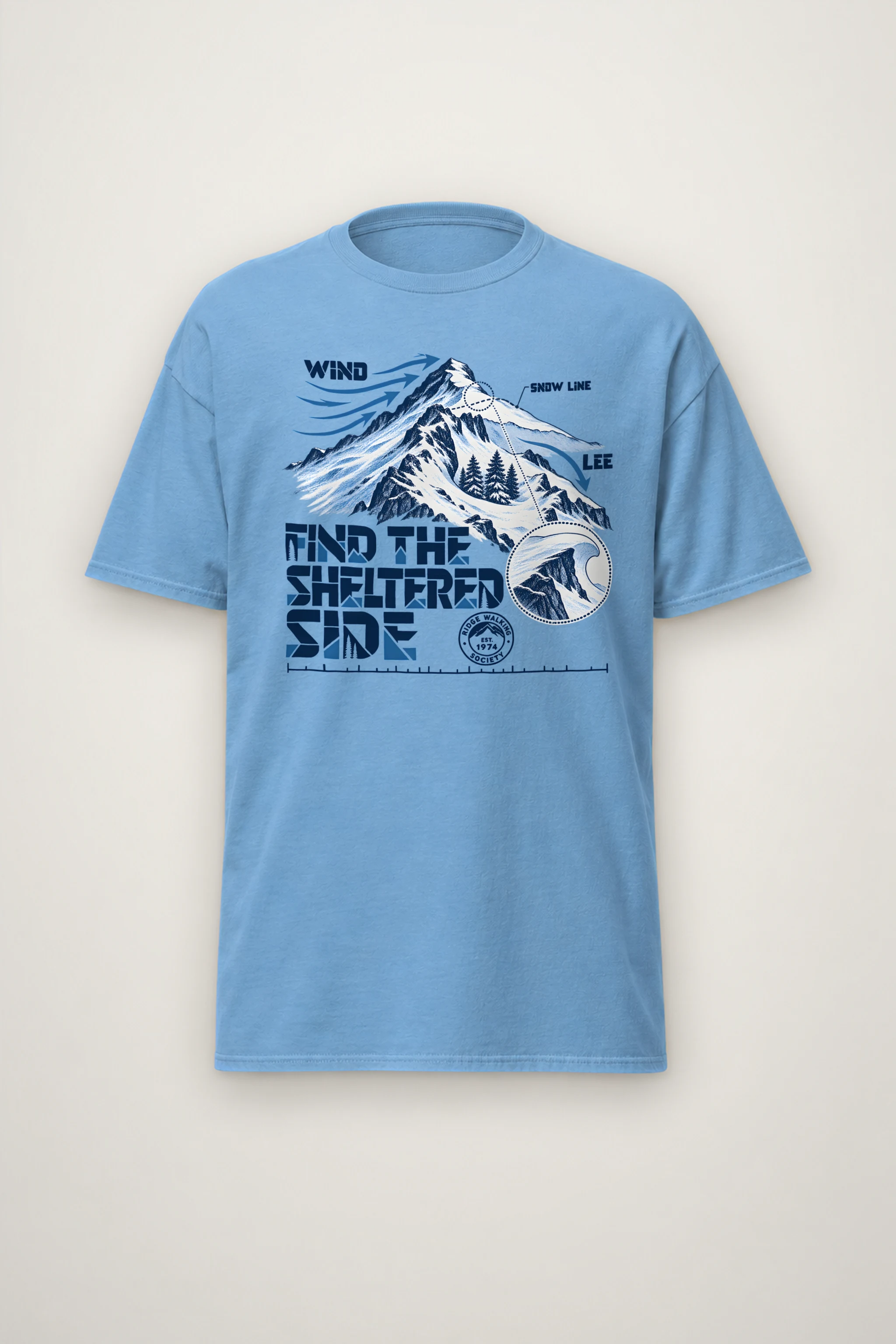 "Find the Sheltered Side" Heavyweight Unisex Crewneck T-shirt