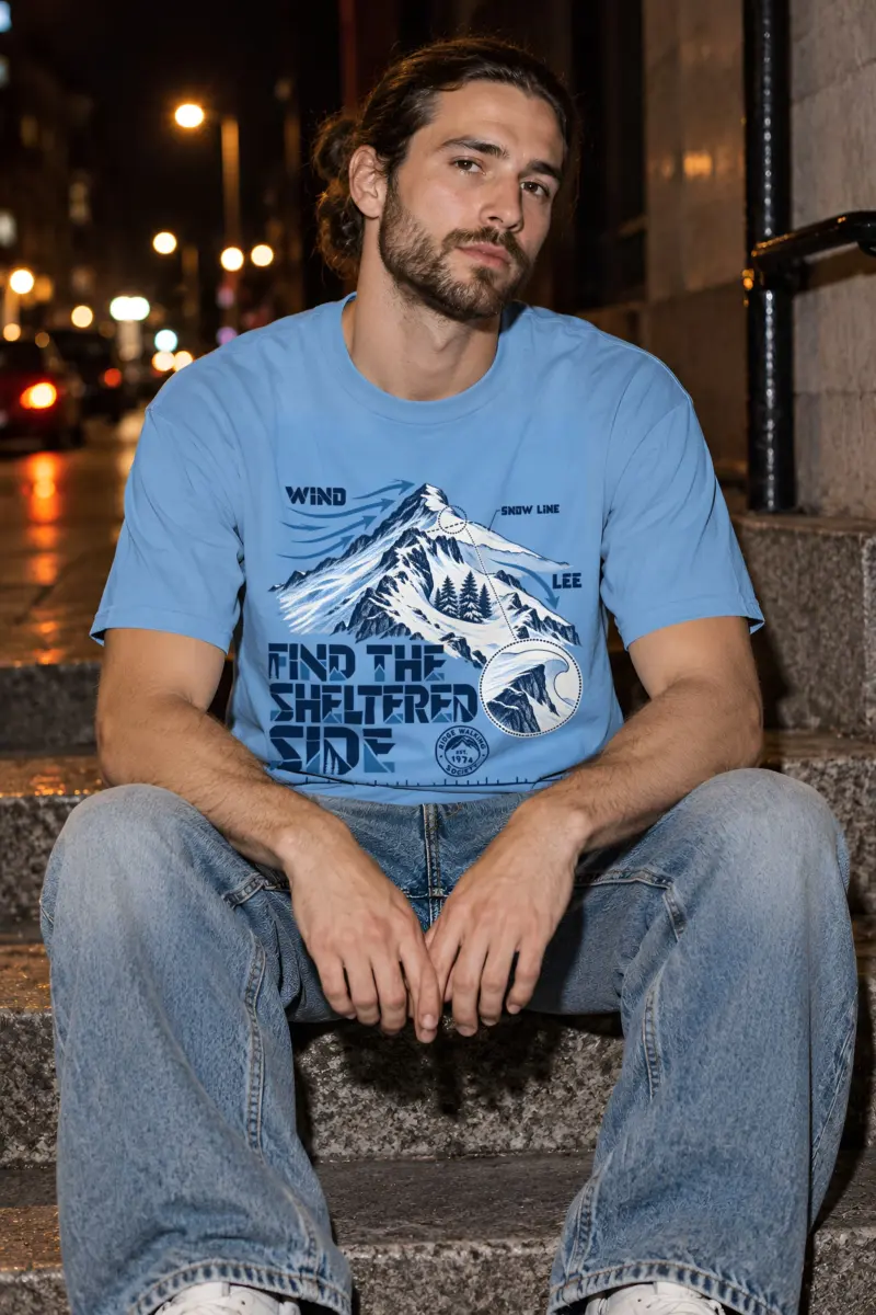 "Find the Sheltered Side" Heavyweight Unisex Crewneck T-shirt