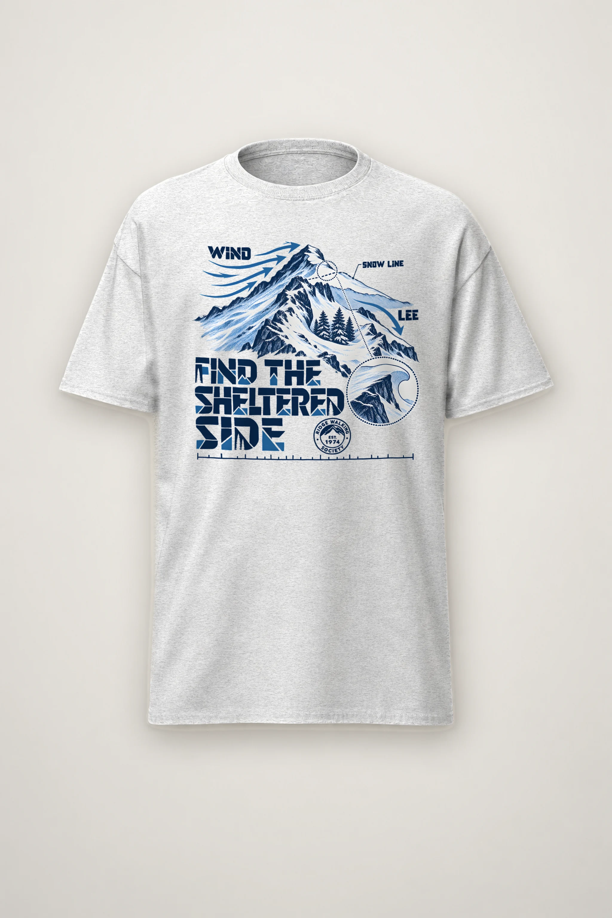 "Find the Sheltered Side" Heavyweight Unisex Crewneck T-shirt