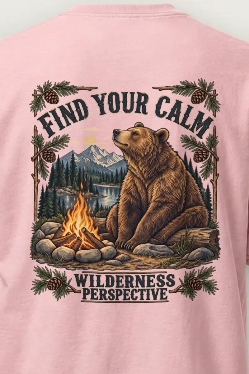 "Find Your Calm" Heavyweight Unisex Crewneck T-shirt
