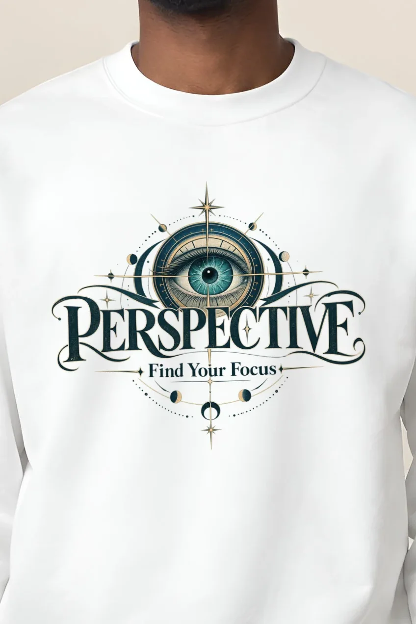 "Find Your Focus" 1 Crewneck Sweatshirt - the graphic up close