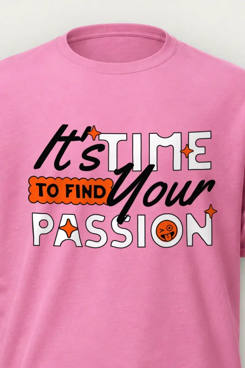 "Find Your Passion" Heavyweight Unisex Crewneck T-shirt