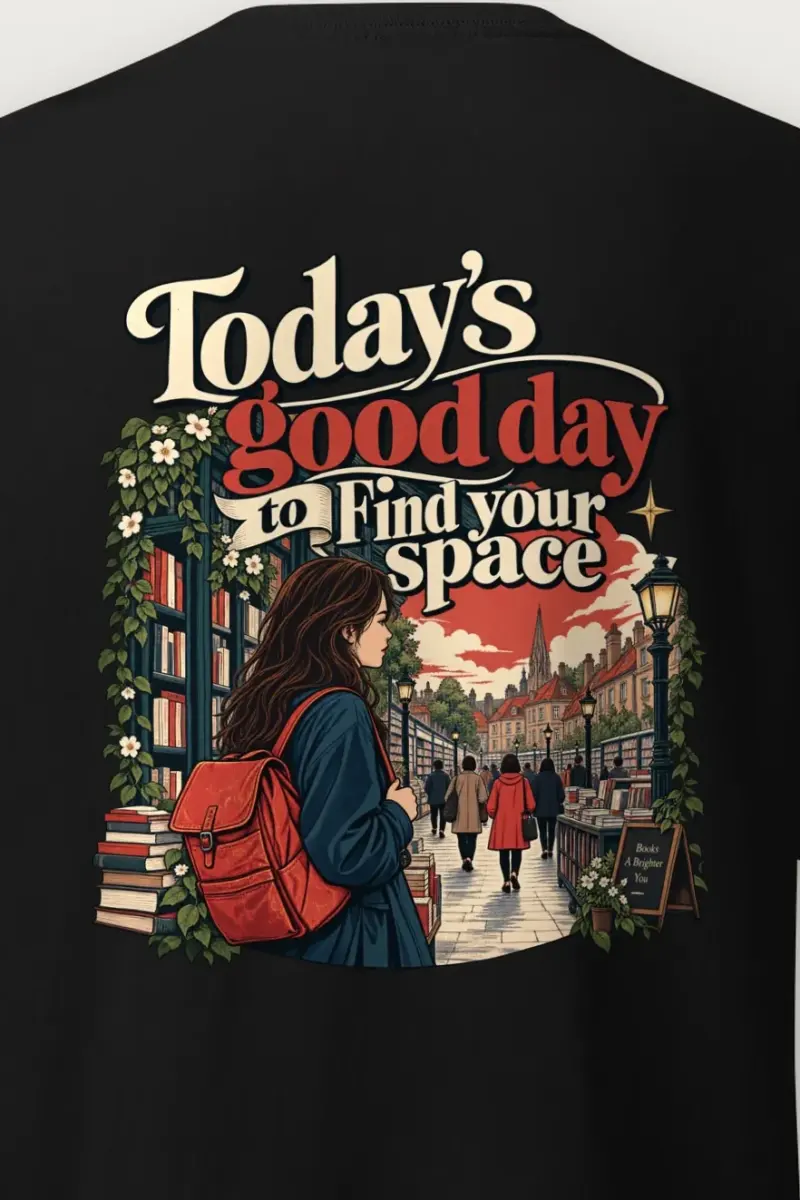 "Find Your Space" Heavyweight Unisex Crewneck T-shirt