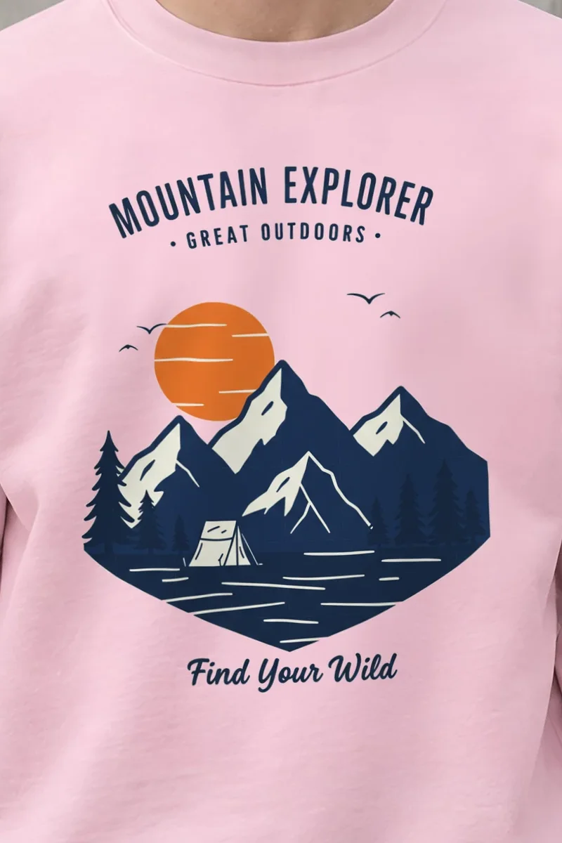 "Find Your Wild" 1 Crewneck Sweatshirt - the graphic up close