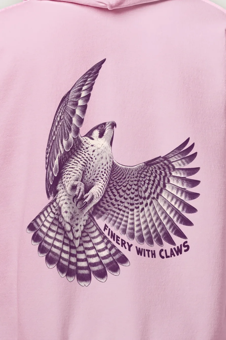 "Finery With Claws" Heavy Blend Unisex Pullover Hoodie - the graphic up close