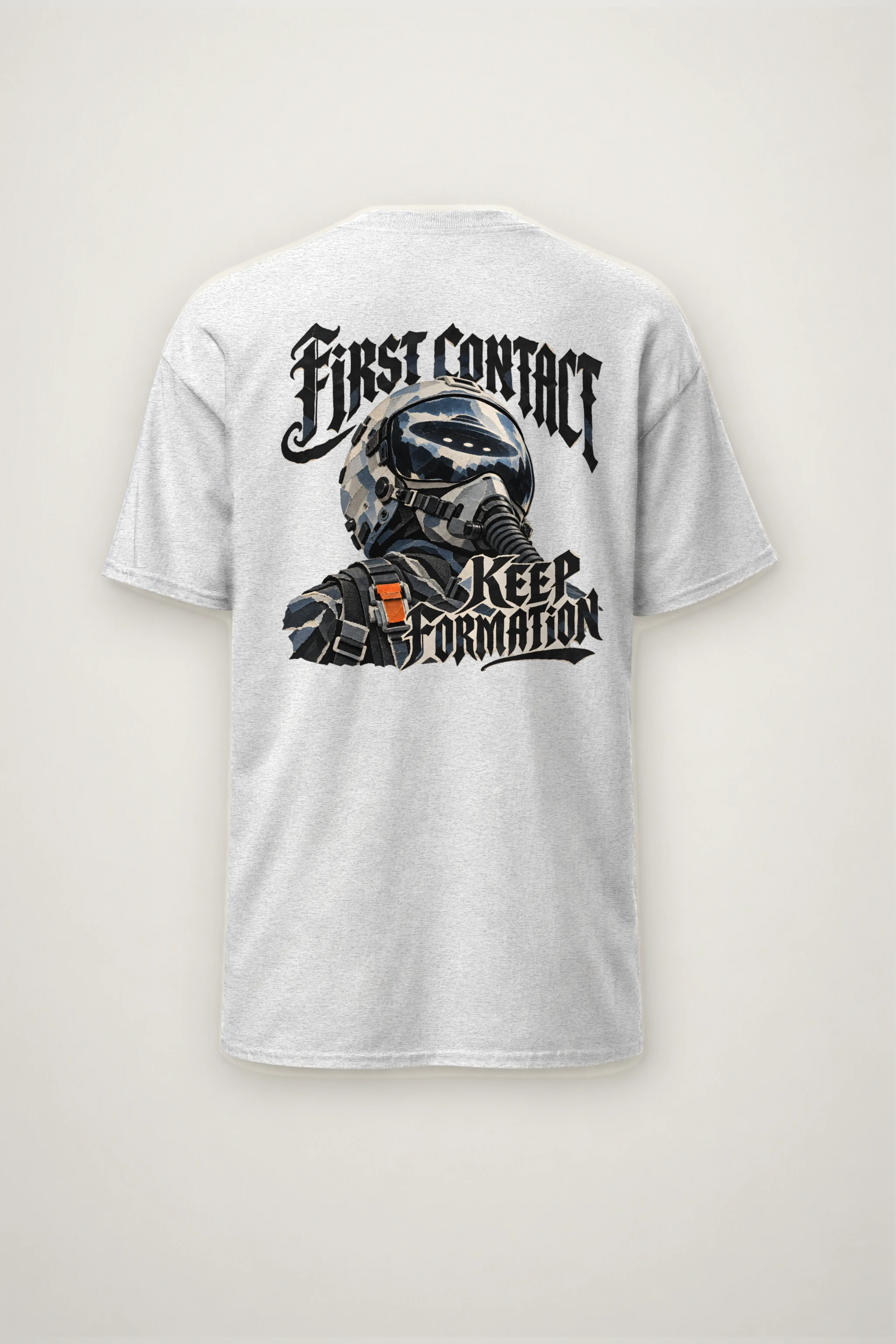 "First Contact, Keep Formation" Heavyweight Unisex Crewneck T-shirt