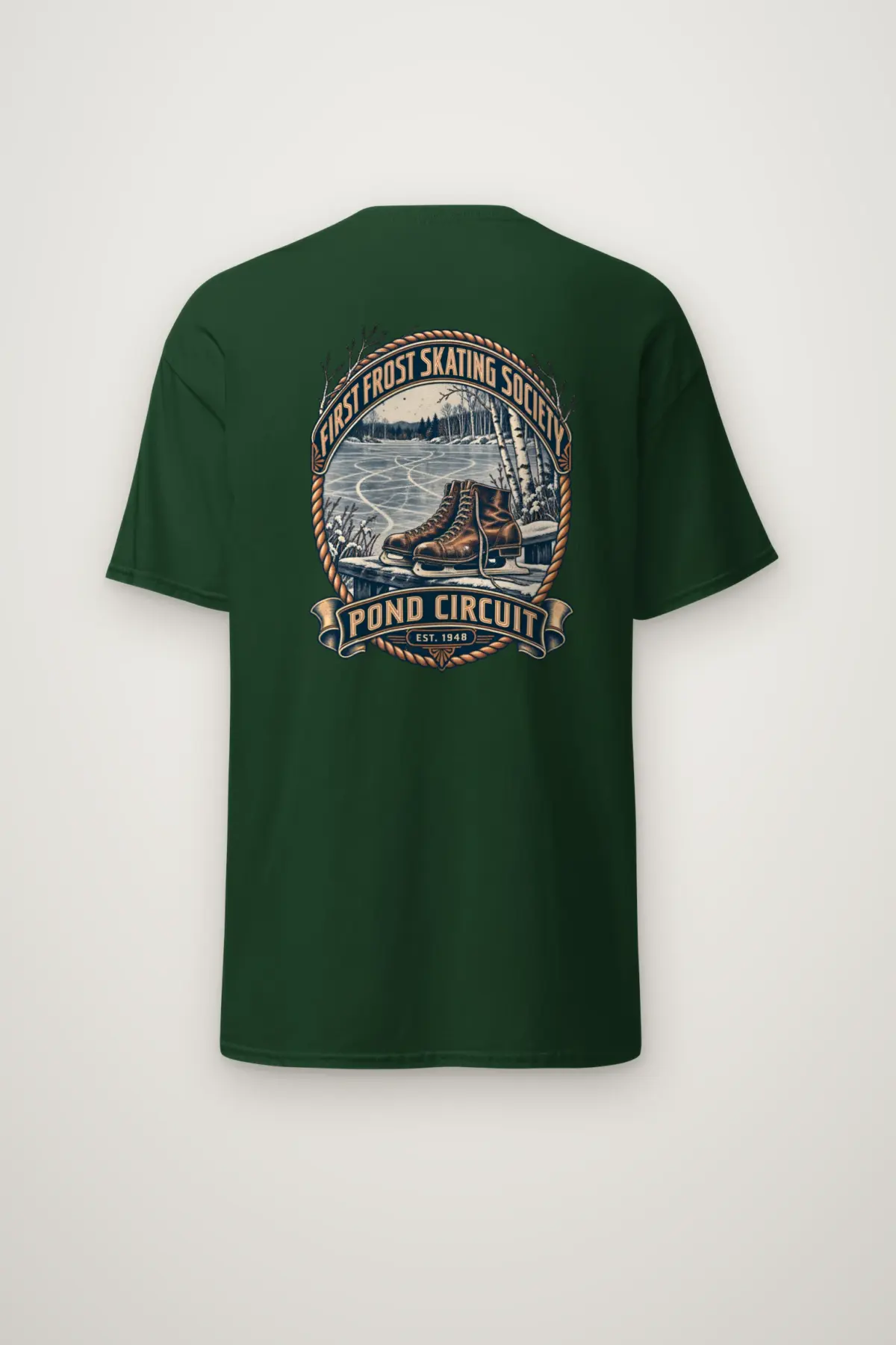 "First Frost Skating Society" Heavyweight Unisex Crewneck T-shirt