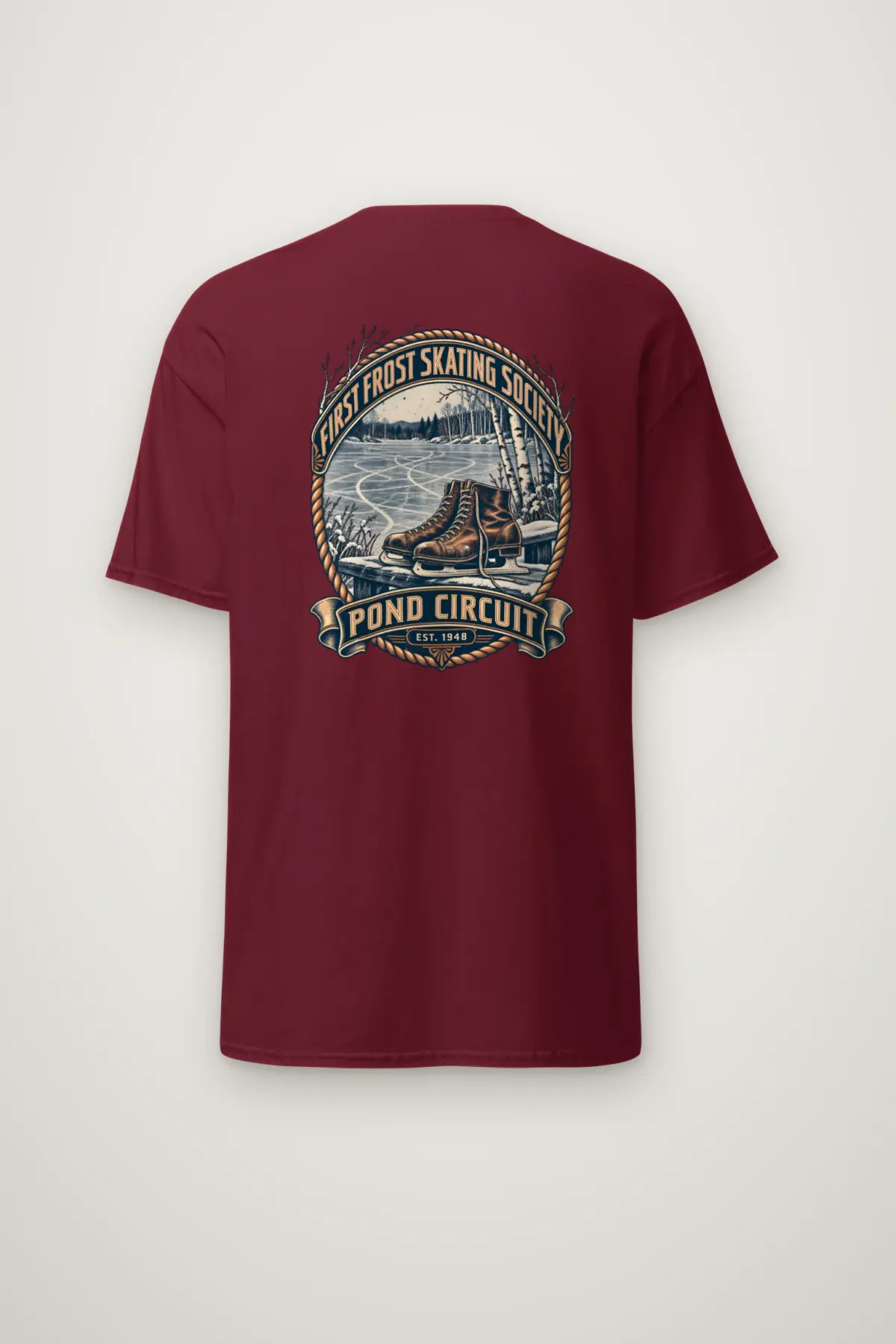 "First Frost Skating Society" Heavyweight Unisex Crewneck T-shirt