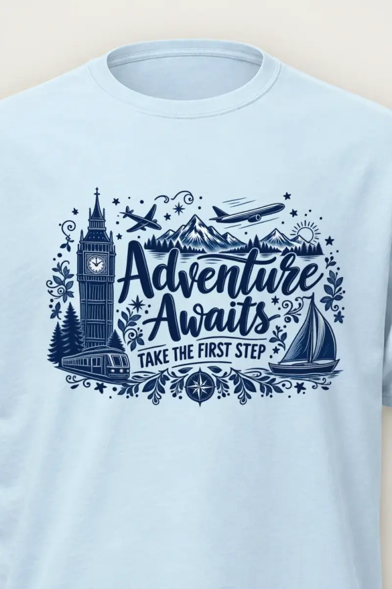 "First Step Voyage" Heavyweight Unisex Crewneck T-shirt