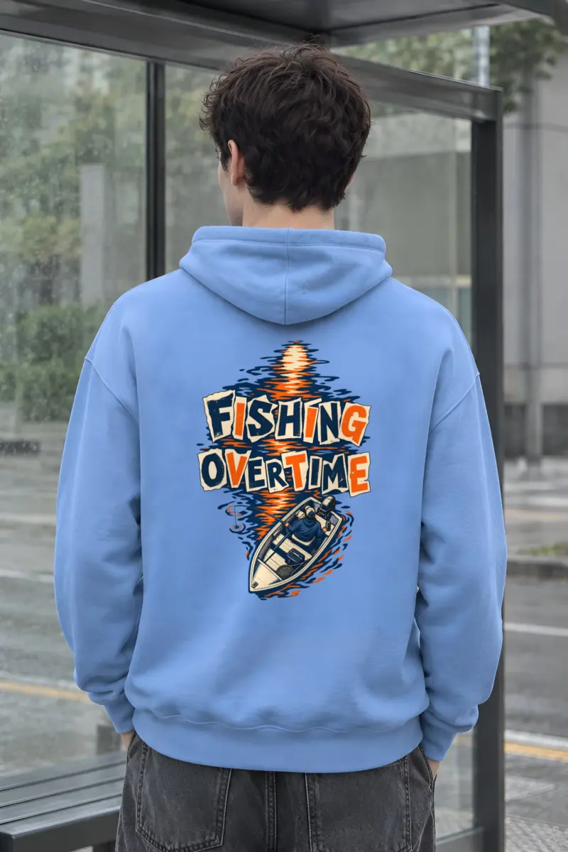 “Fishing Overtime” Heavy Blend Unisex Pullover Hoodie